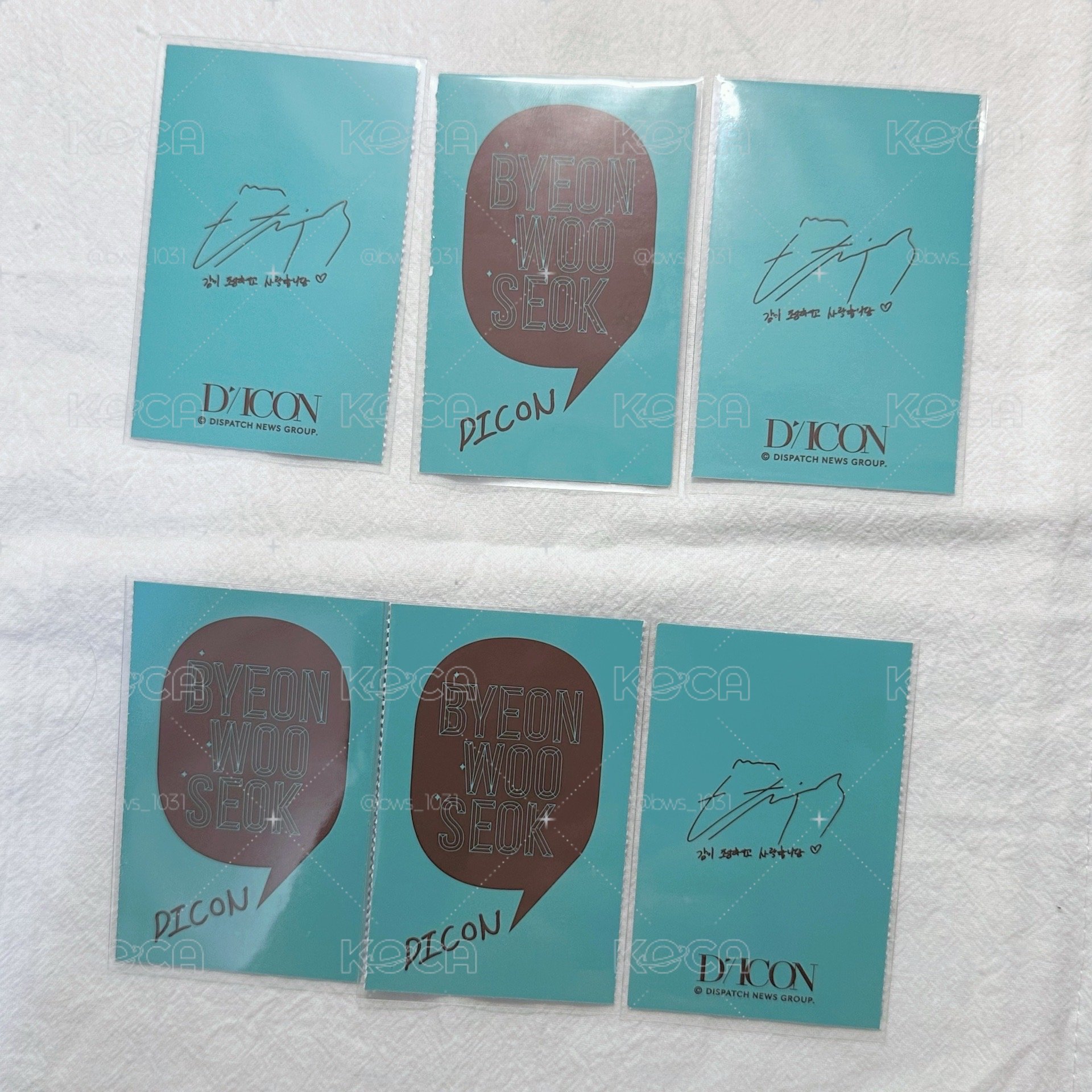 邊佑錫Dicon雜誌E版折疊卡（完整一組）