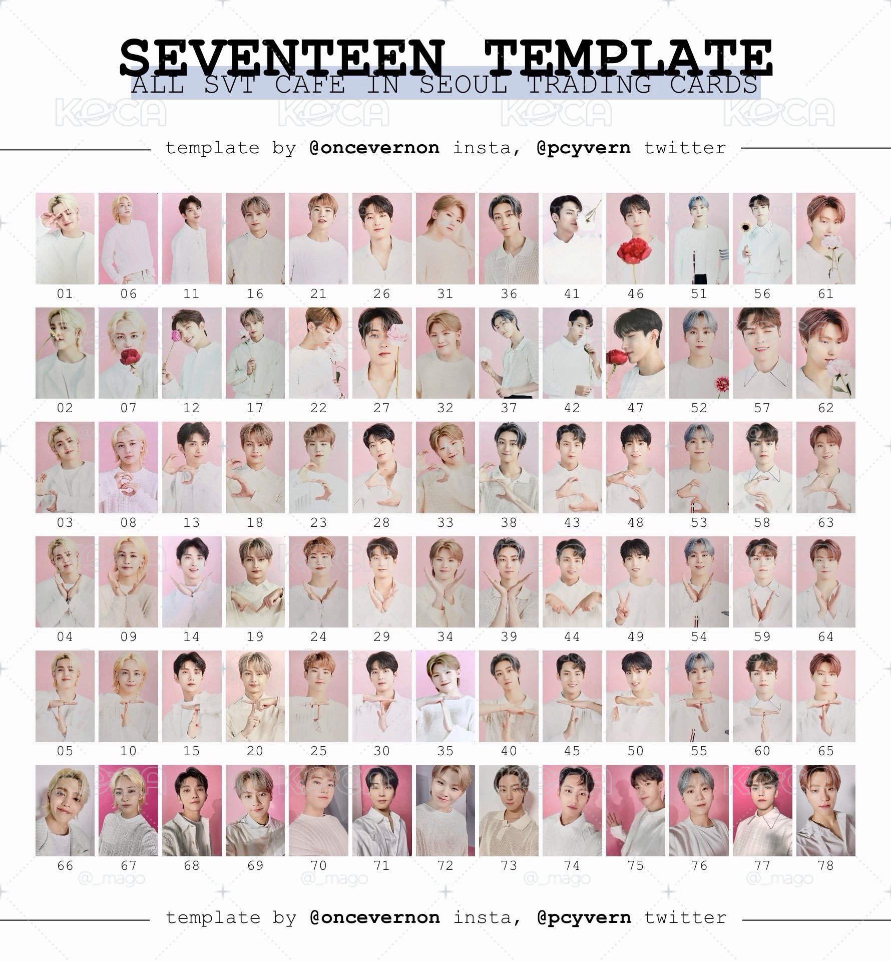 SEVENTEEN CAFE in Seoul 卡包卡