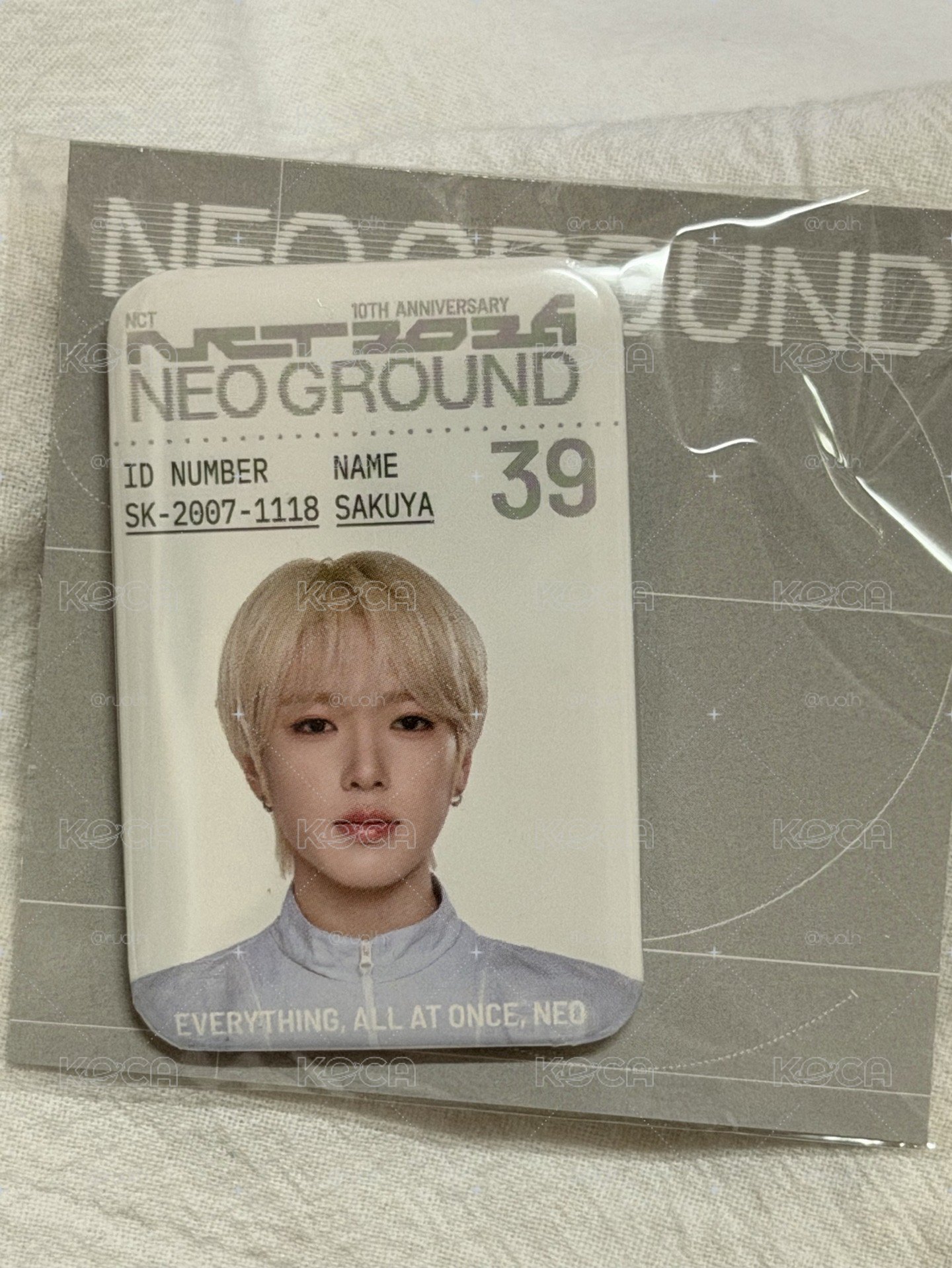 NCT WISH SAKUYA 徽章 大隊十週年周邊