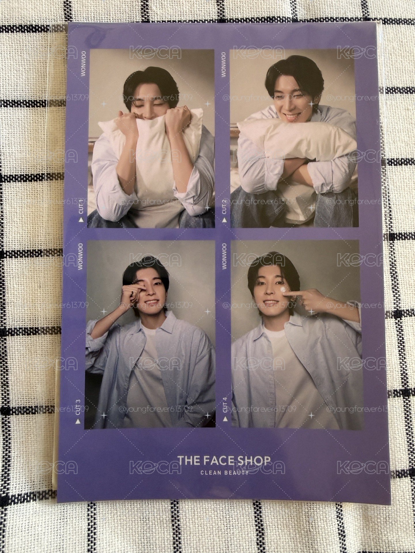 SEVENTEEN 圓佑the face shop 四格卡