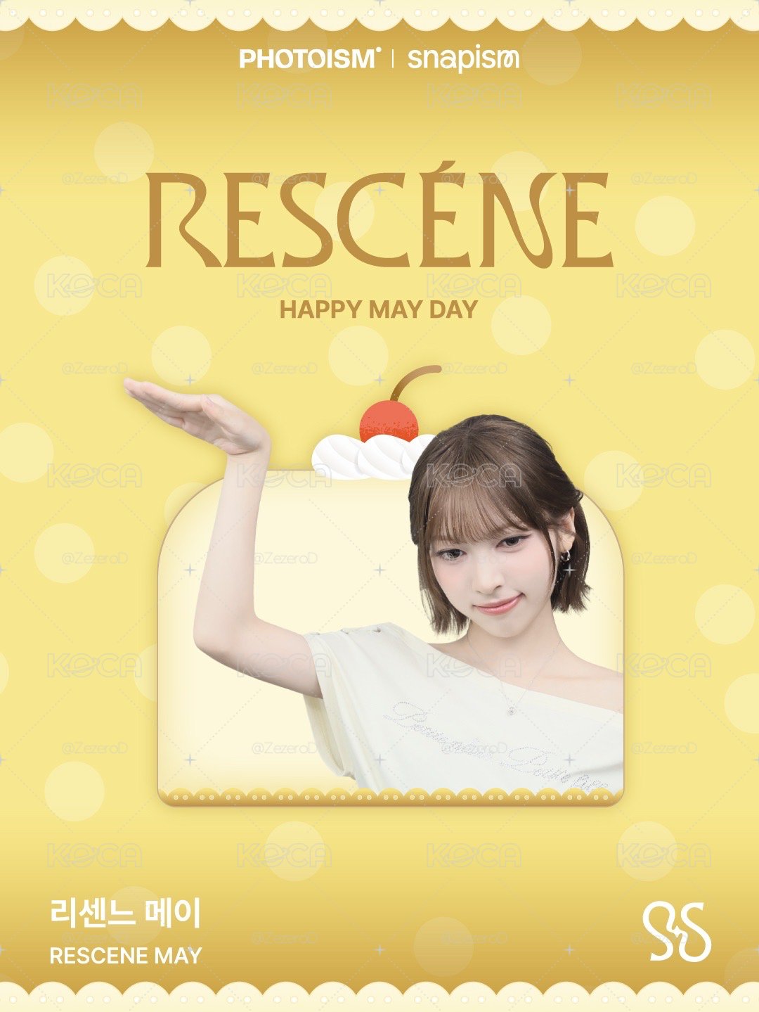 RESCENE MAY X photoism X snapism 人生四格卡 貼紙 代印 1組兩張