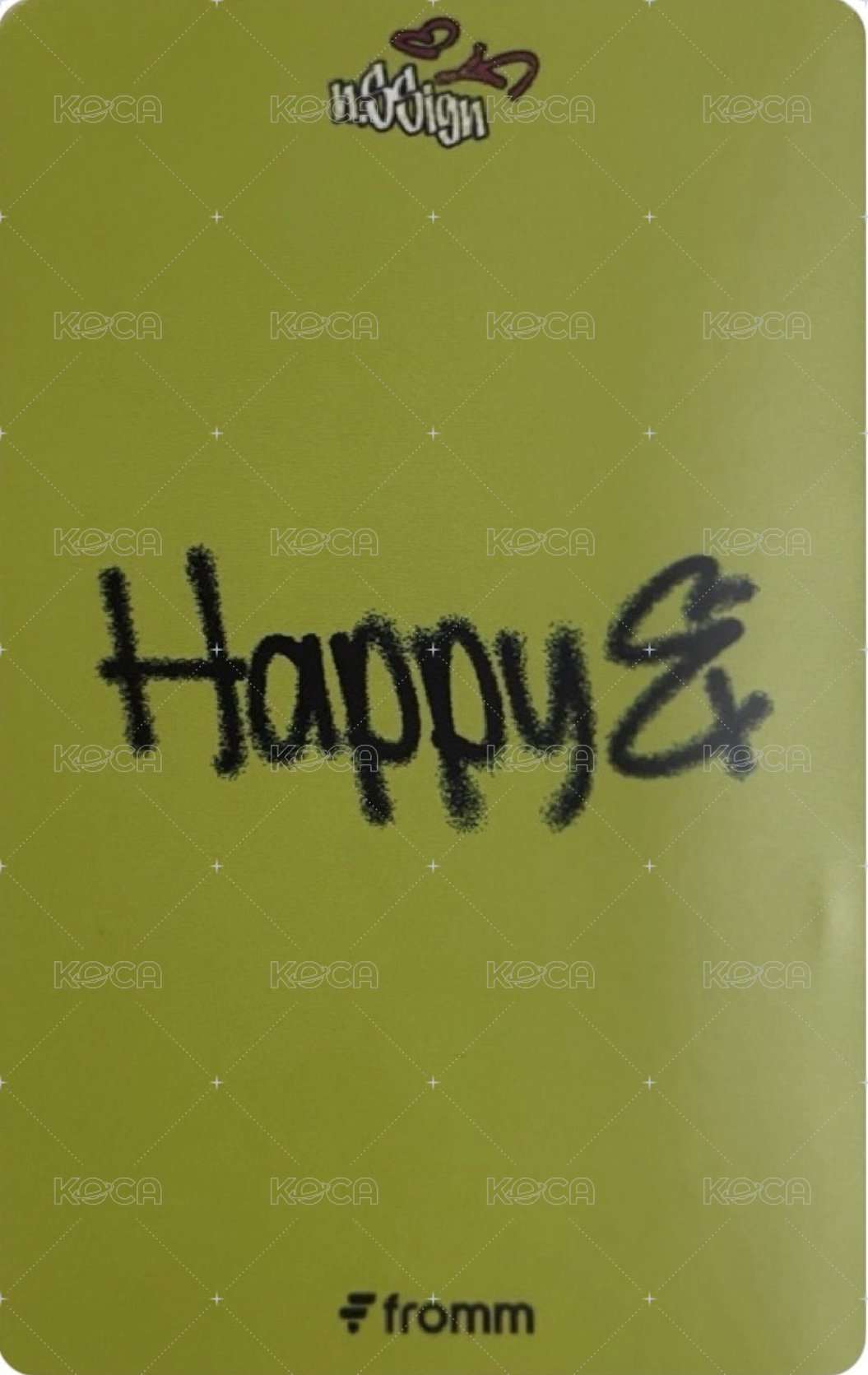 Happy & fromm 3.0 簽售卡  背面