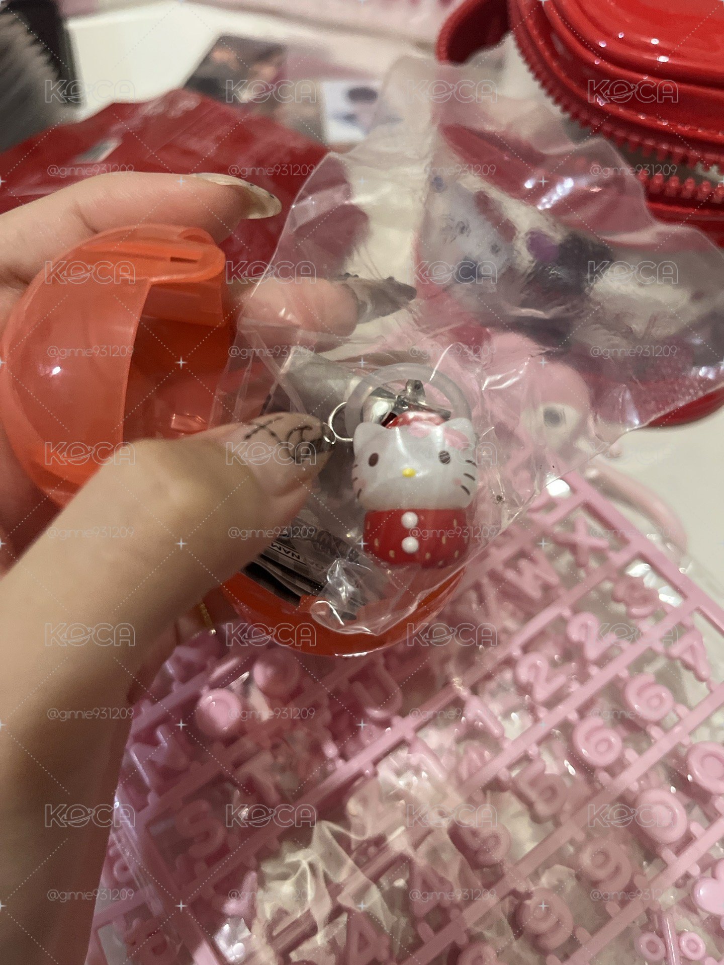 三麗鷗 凱蒂貓 kitty 雨傘掛 吊飾 口紅吊飾 掛件