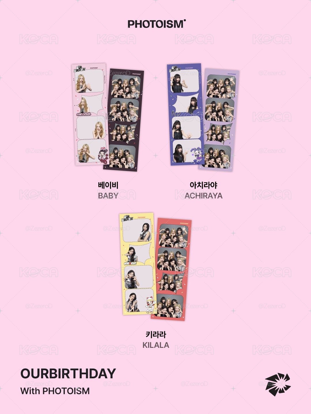 OURBIRTHDAY X photoism 人生四格卡 代印 1組兩張