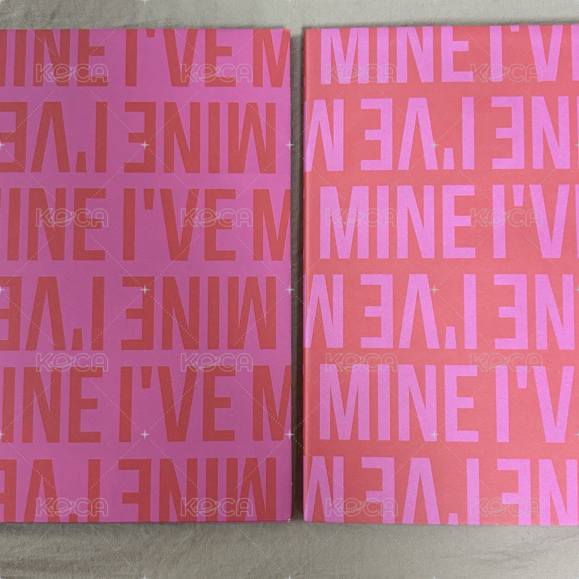 I'VE MINE 專輯 粉底紅字（左）