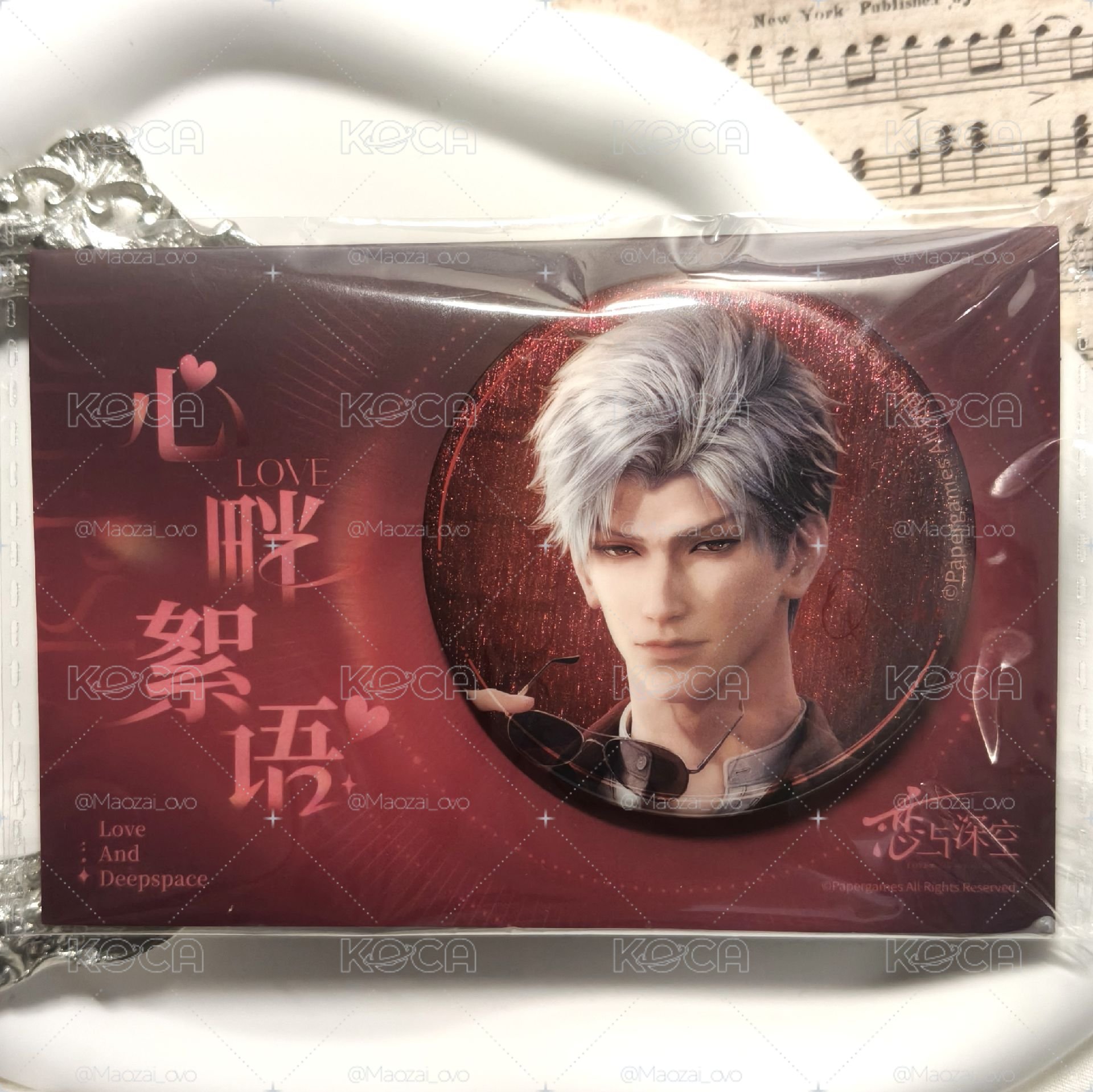 ฅ^ ・ﻌ・ ^ฅ 【現貨】戀與深空 心畔絮語系列 馬口鐵 徽章 秦徹