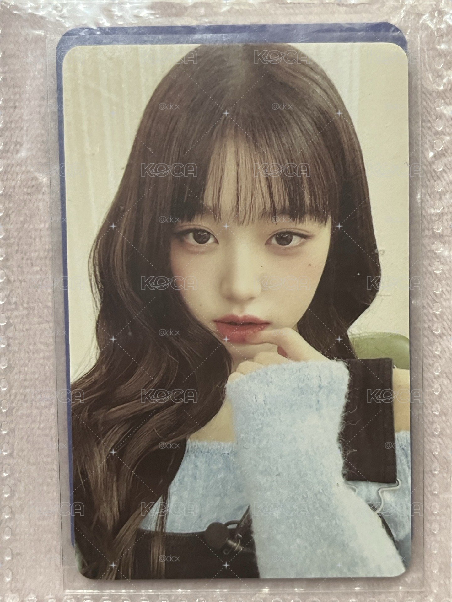 IVE 張員瑛 Wonyoung I'VE MINE kms 2.0  藍毛衣戳嘴中背員