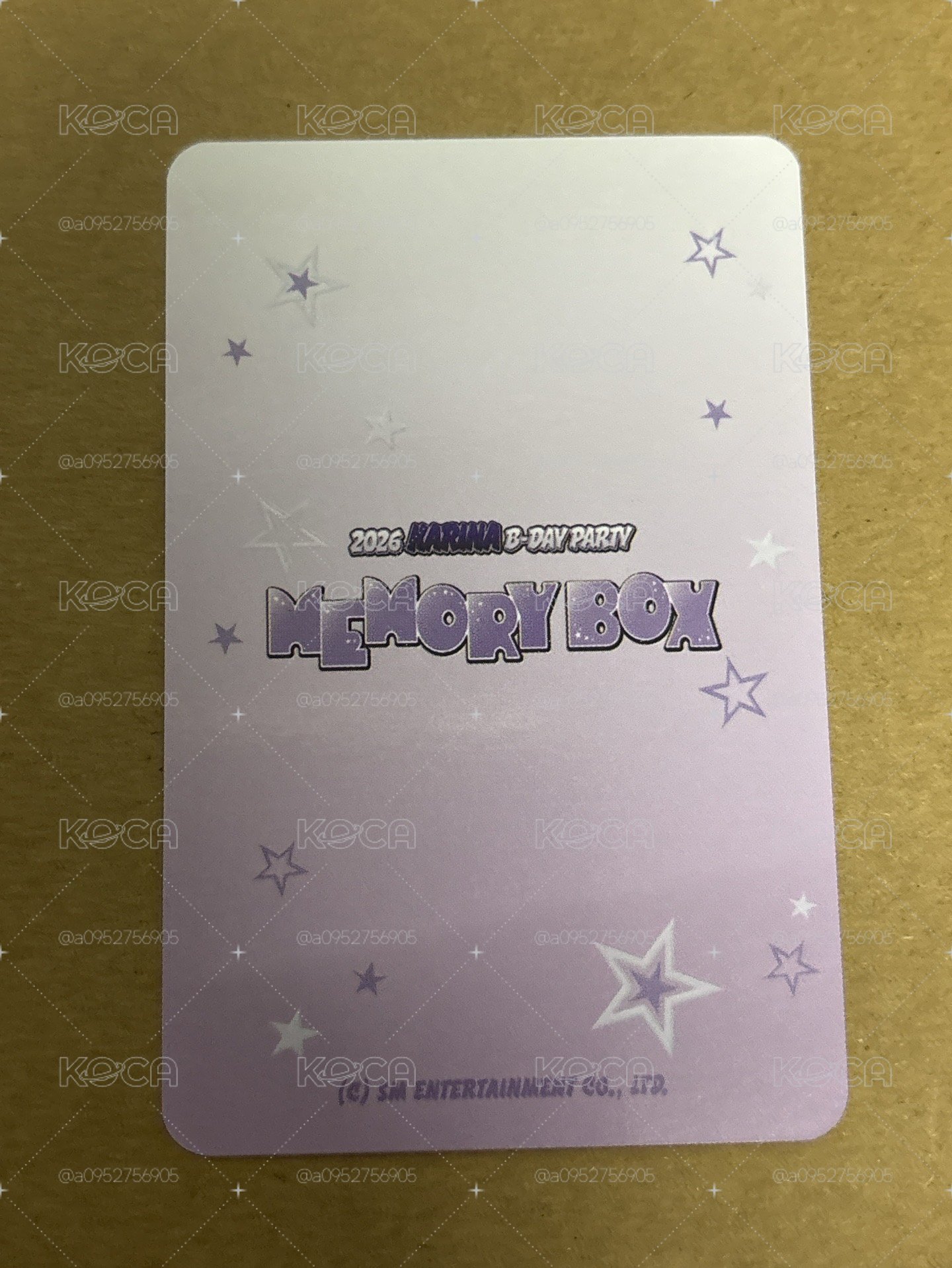 (已鑑定）柚生日會 Memory Box 入場卡 / 場限卡 26生日會