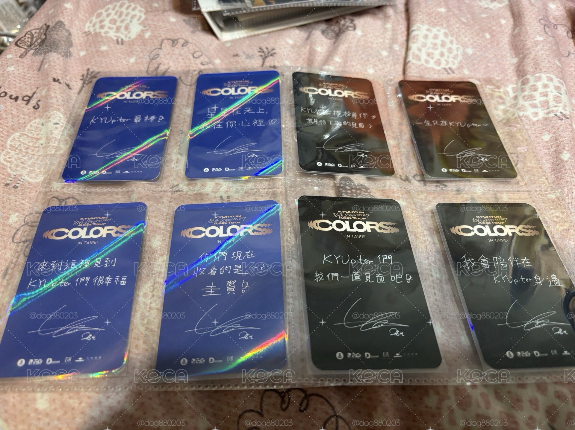 圭賢solo亞巡’COLORS’ 台北場兩天入場卡 中文卡背