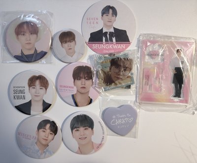 （現貨二手整圖出 整圖出）seventeen 勝寛盤🐻🍊 徽章 杯墊 立牌 吊飾