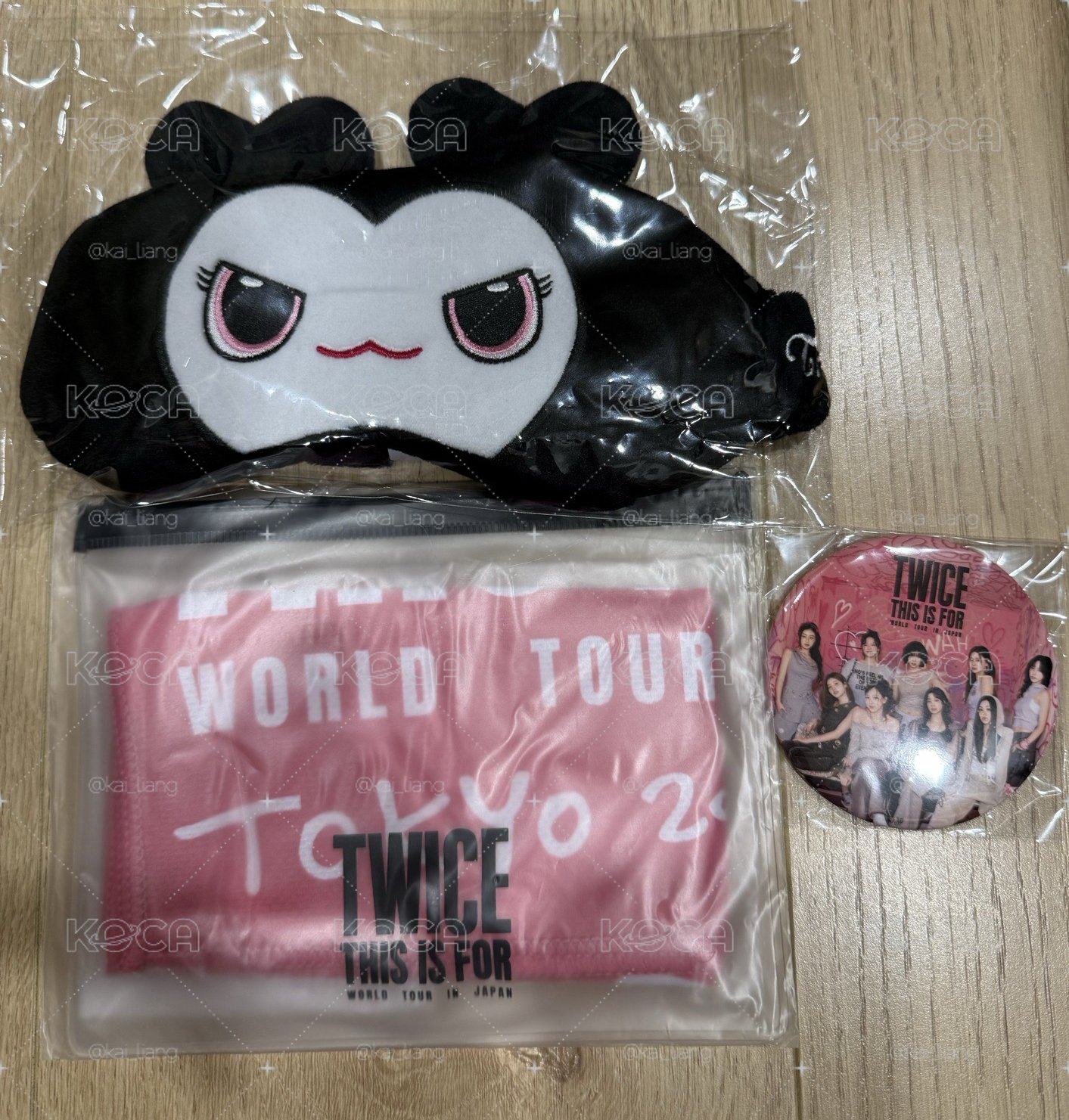 Twice 六巡 日本東京升級禮 眼罩 毛巾 徽章 三件組