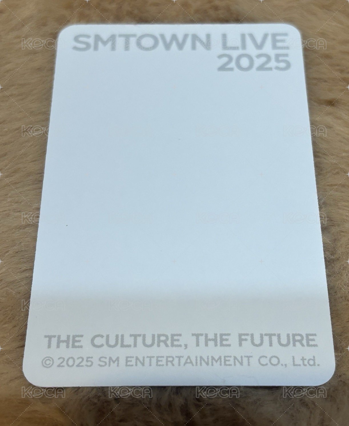 SMTOWN LIVE 2025 周邊卡 教練外套卡 背面