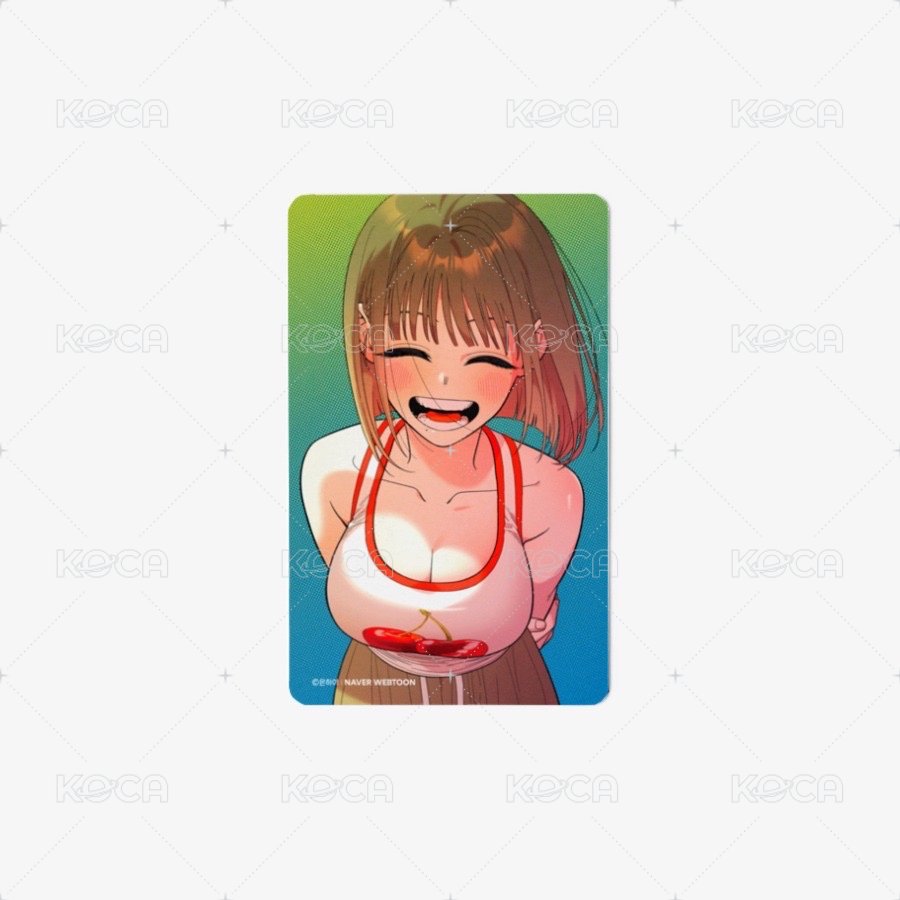 青梅竹馬情結韓版線上官網周邊 周邊卡 女主PVC材質卡 背面