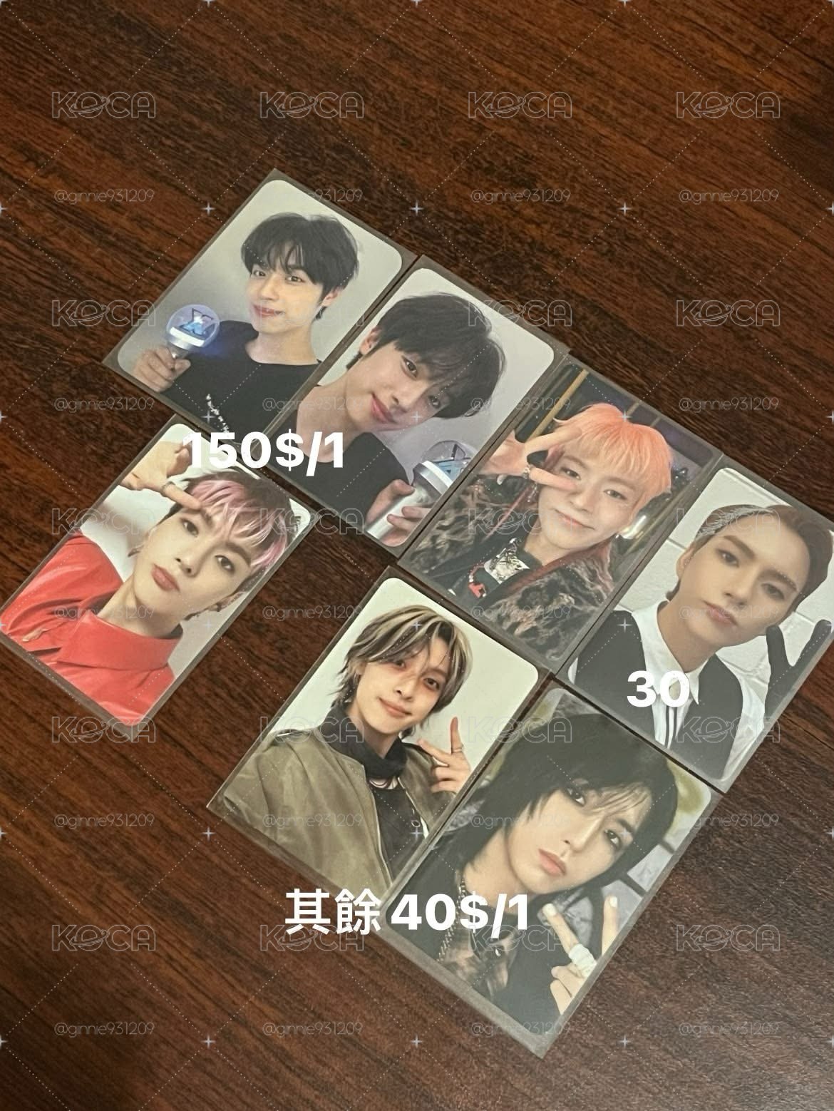  Xdinary Heroes 小卡 專卡 手燈卡 演唱會卡 鴨頌菇 過智碩 吳承珉 韓亨準