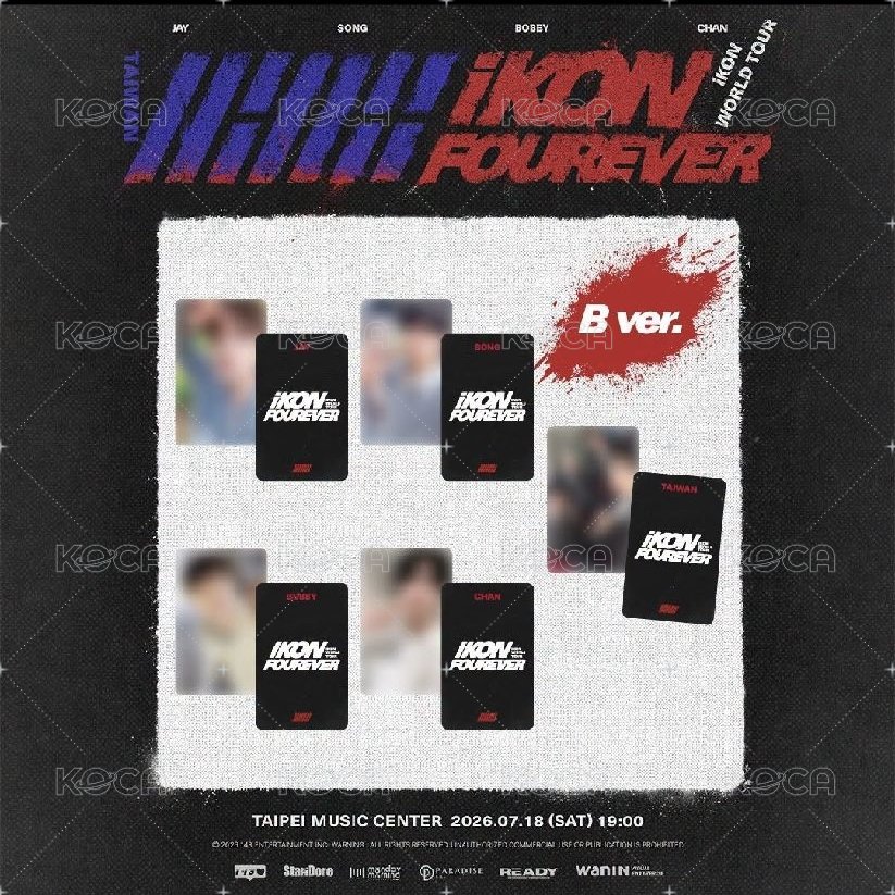 iKON FOUREVER TOUR 入場卡 / 場限卡 黑卡背 B版黑卡背 粲右