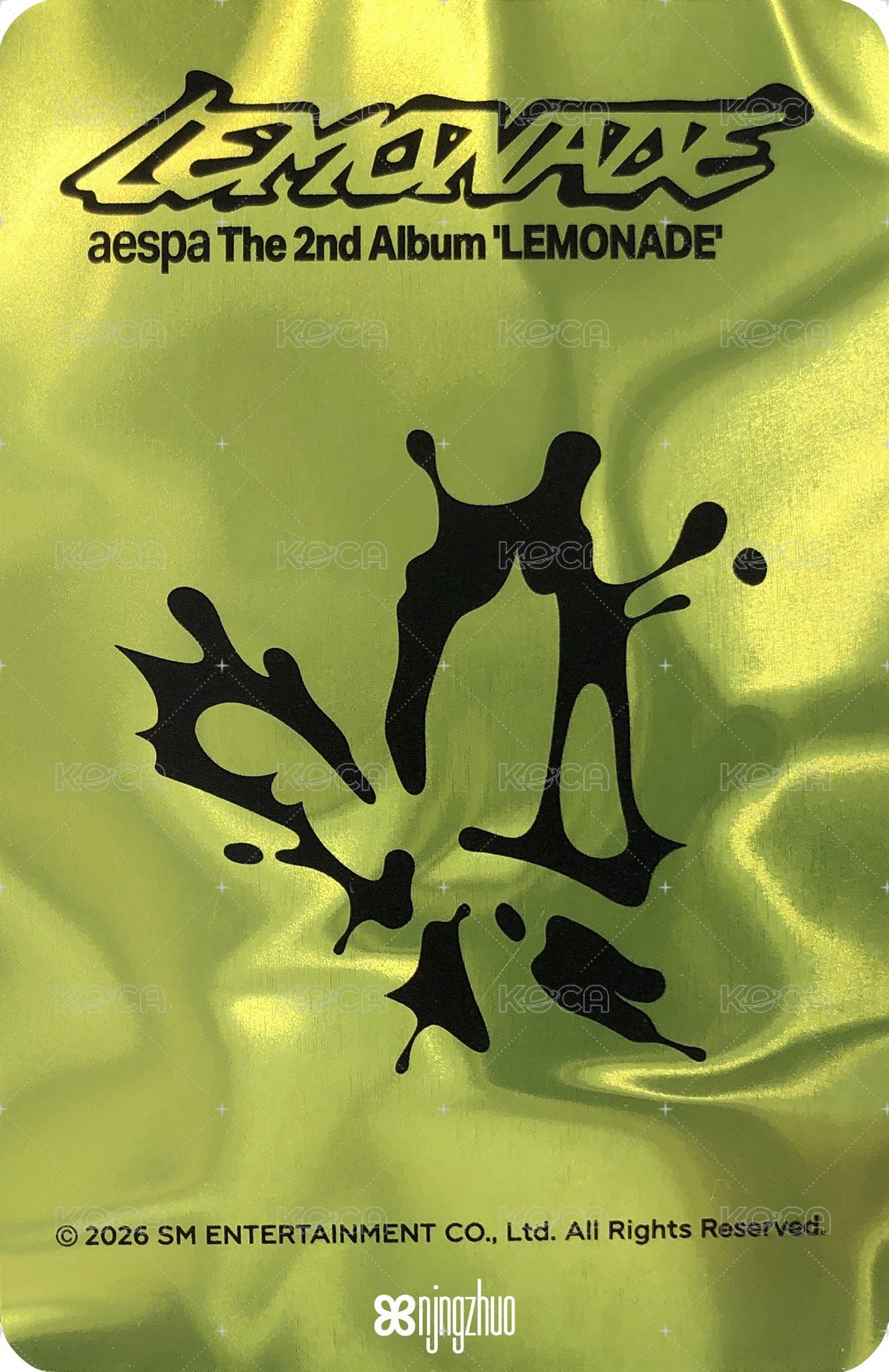 LEMONADE 中國快閃 滿額卡 199扭蛋抽獎卡 背面
