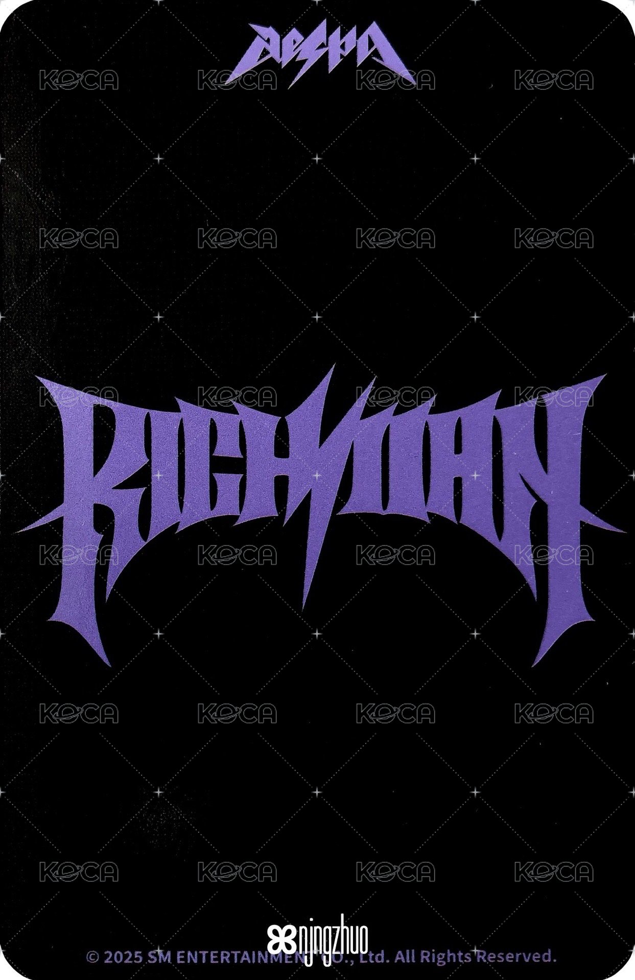 Rich Man 周邊卡 徽章 寧 背面