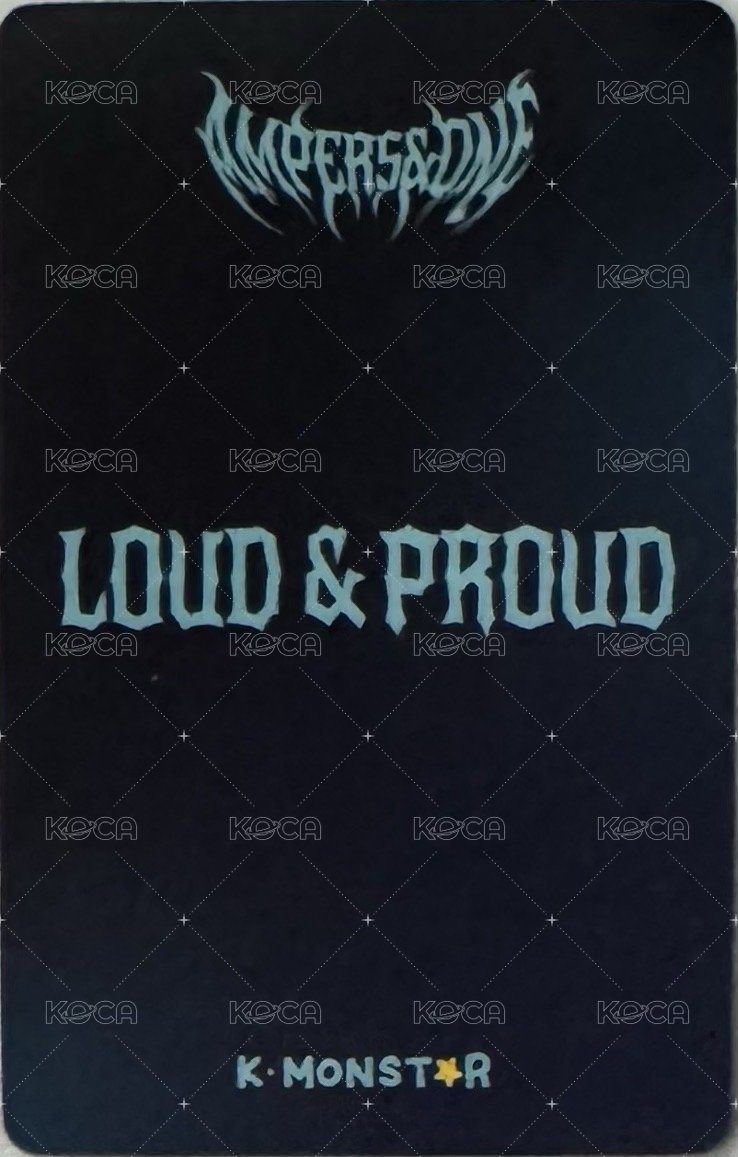 LOUD&PROUD km 幸運卡  背面