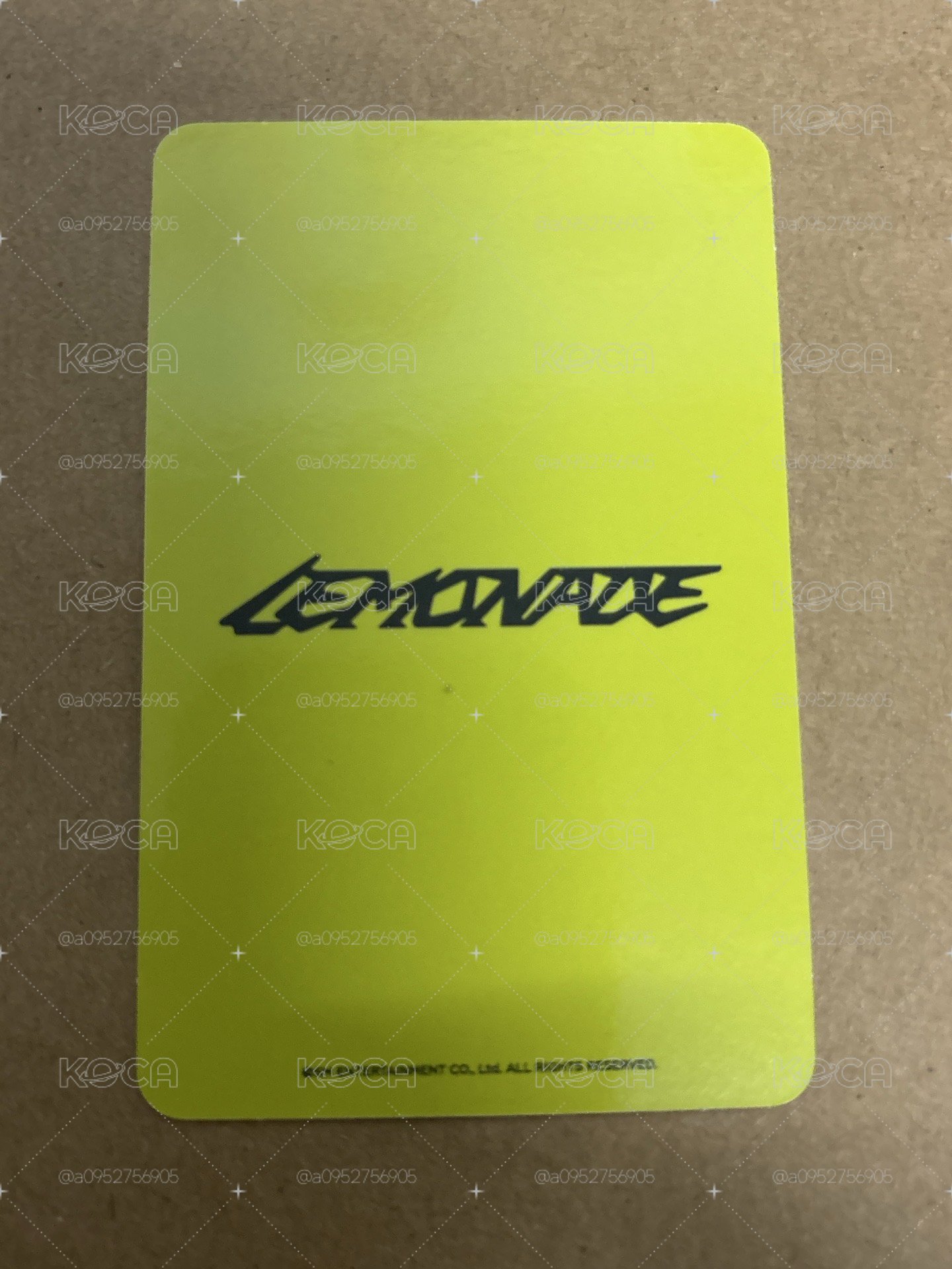 （瑕）LEMONADE 快閃 LEMONADE ver. 隨機卡 官拍柚