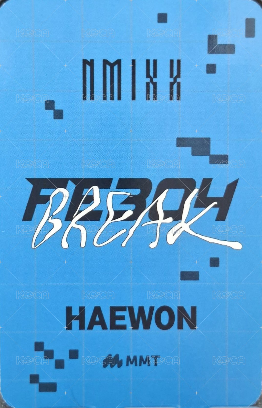 BREAK mmt 個簽 2.0 Fansign card 暖心 Back