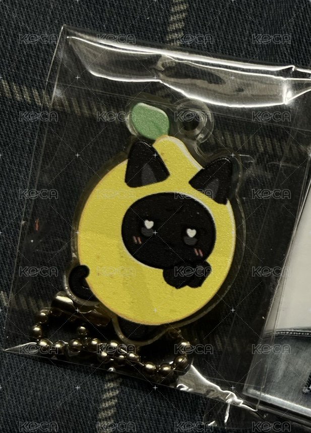 嗚湧貓檸檬壓克力吊飾🍋