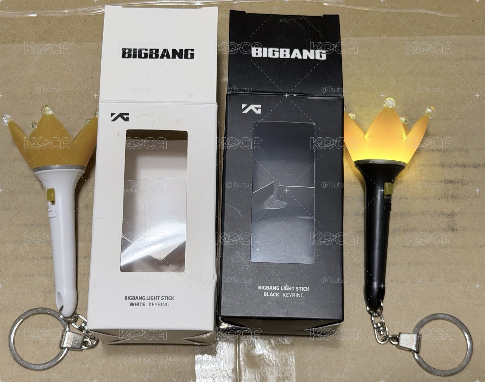 （現貨二手 兩支一起🤍👑🖤）BIGBANG YG 手燈周邊 小手燈鑰匙圈