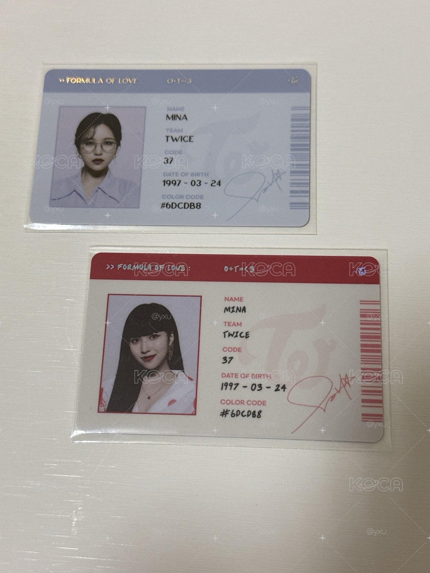 mina id卡一套