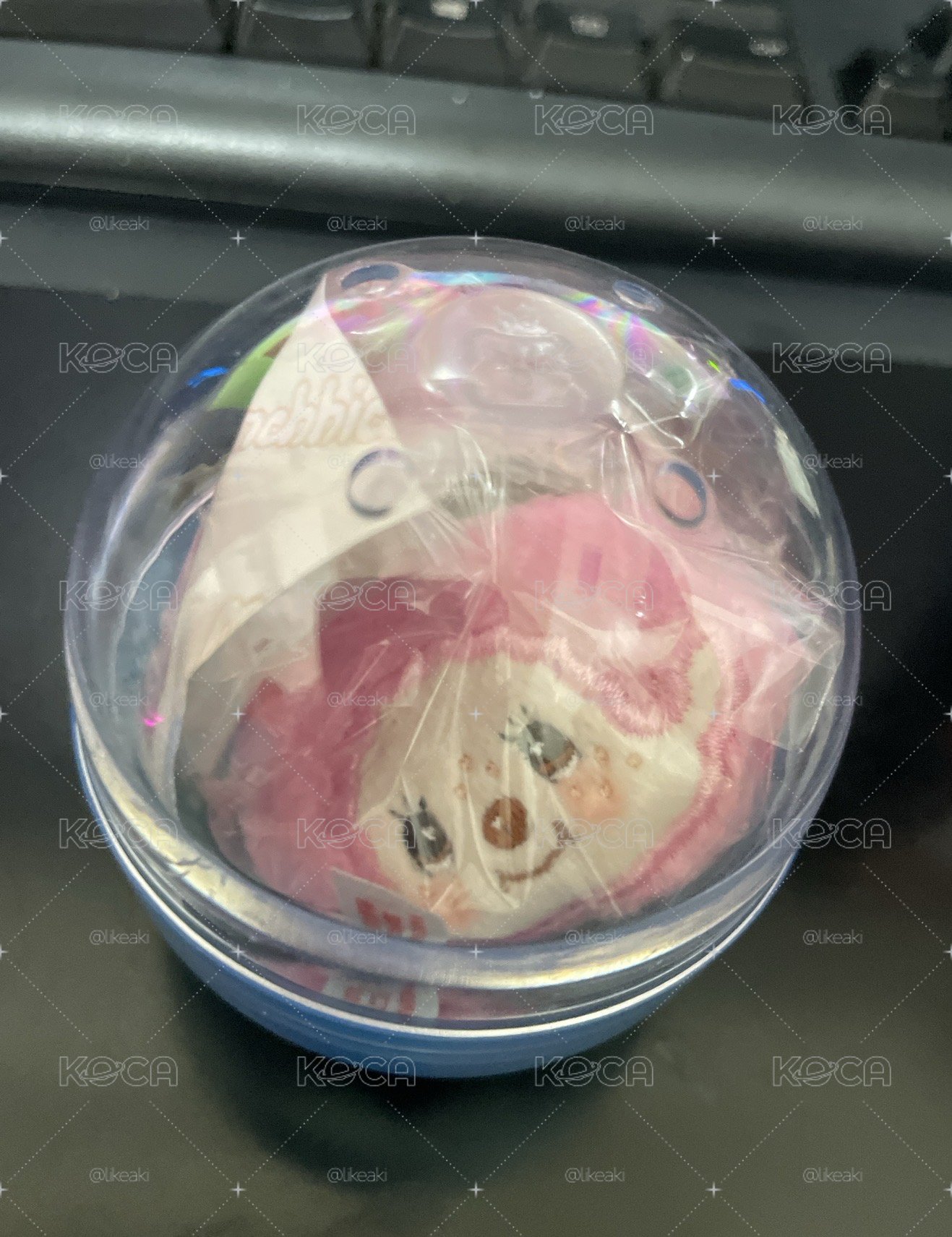 蒙奇奇粉紅色大頭吊飾Monchhichi 