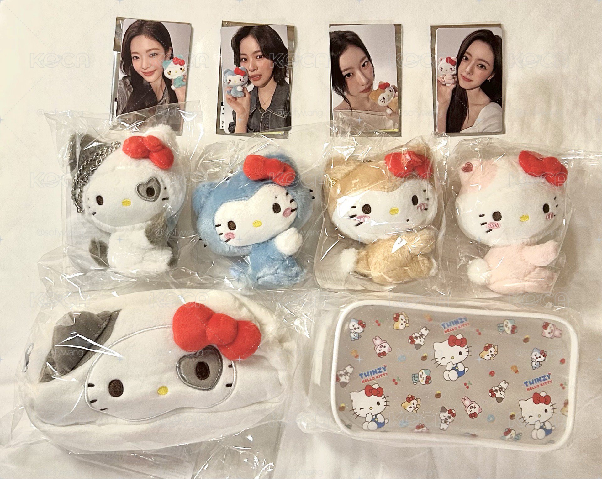 ［現貨 可直接下單］ITZY TWINZY Hello Kitty 聯名 周邊 吊飾娃 收納包 滿額 小卡 特典 黃禮志