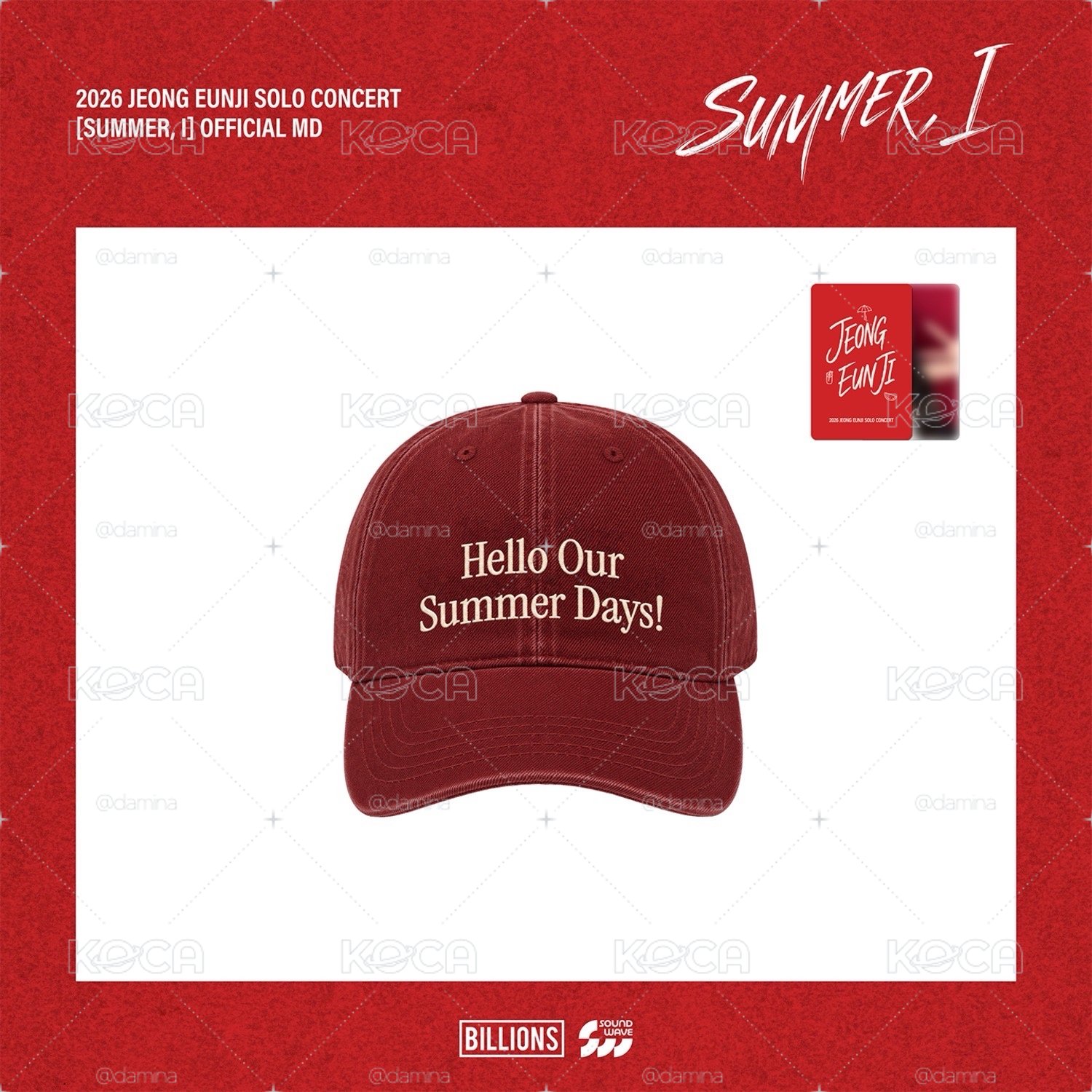 鄭恩地 SUMMER,I 演唱會棒球帽+小卡