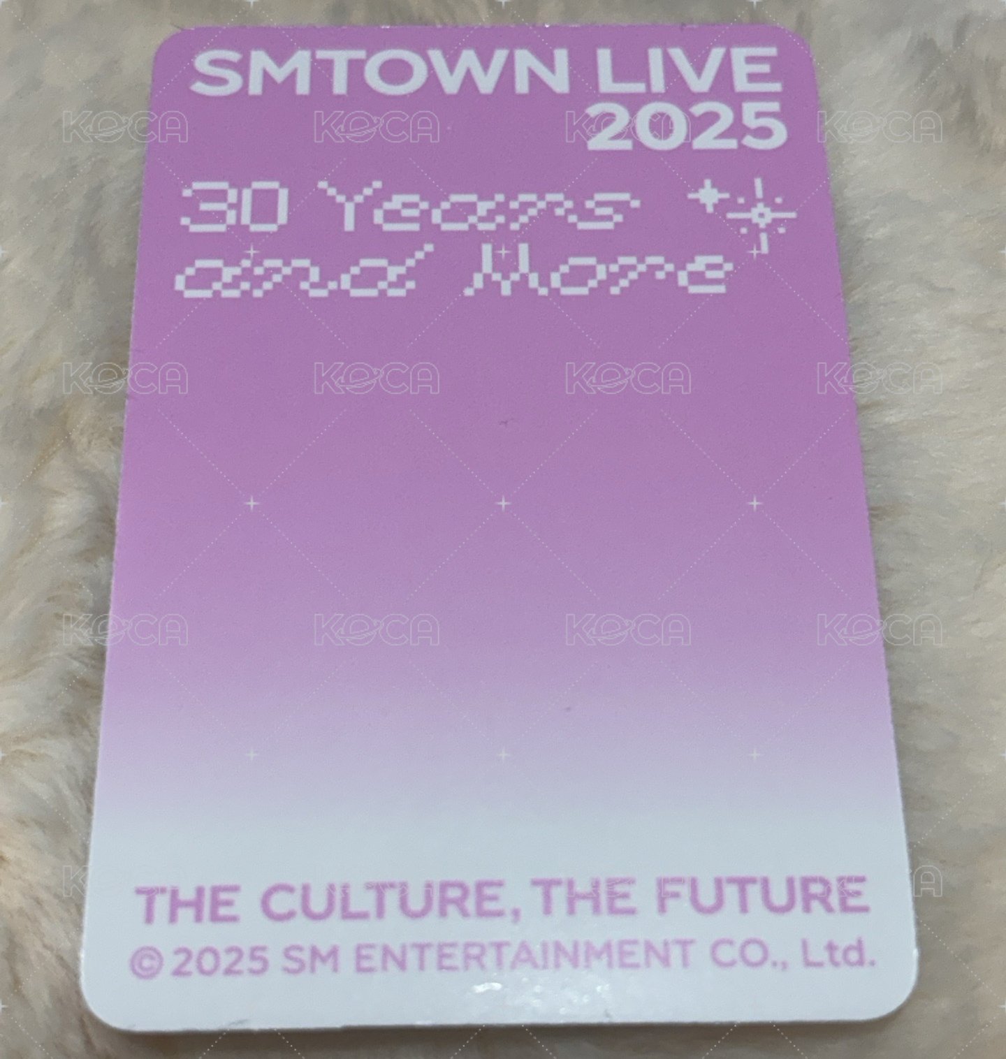 SMTOWN LIVE 2025 周邊卡 帽子卡 背面
