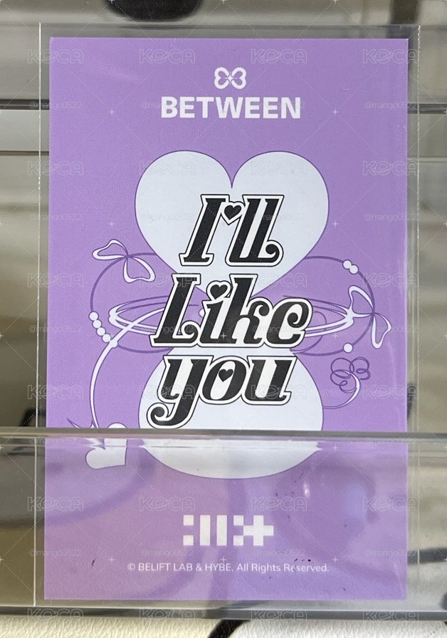 I'LL LIKE YOU 周邊卡 快閃店衛衣卡 20$起標