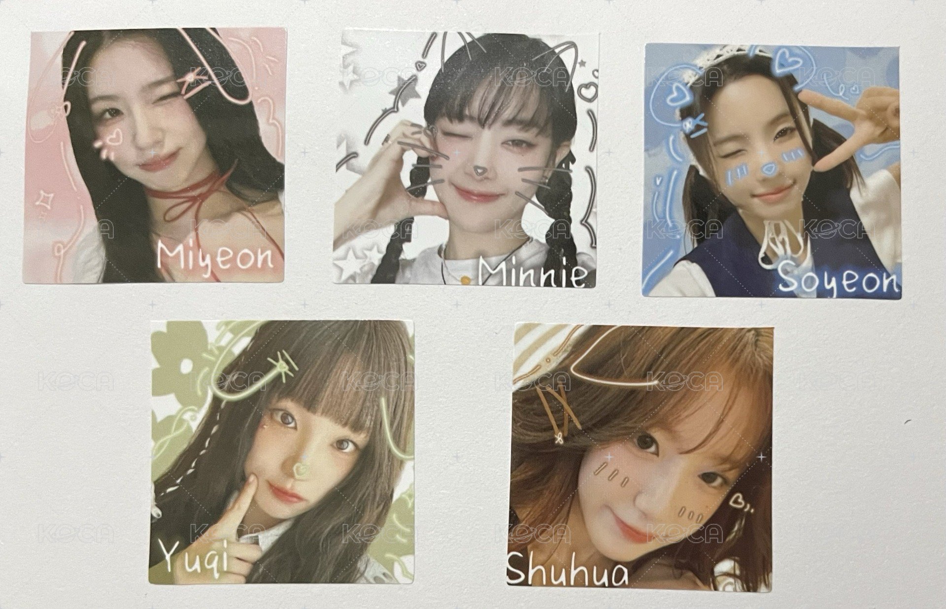 i-dle 4*4自印貼紙20張一份