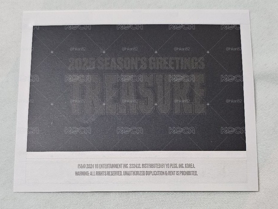 TREASURE 2025 SEASON’S GREETINGS 年曆卡🐨🐰🐮 