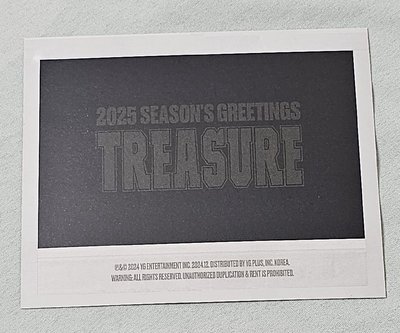 TREASURE 2025 SEASON’S GREETINGS 年曆卡 🐶🦋