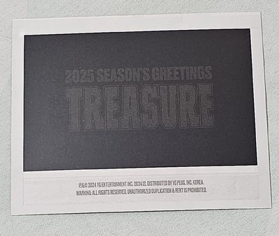 TREASURE 2025 SEASON’S GREETINGS 年曆卡 