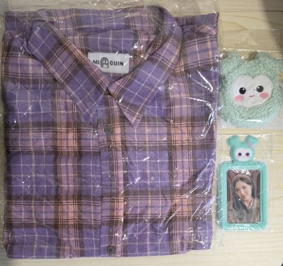 現貨 TWICE MINA 稀有品 七週年 襯衫 + 新國立 LOVELY 耳機包 卡夾 小卡
