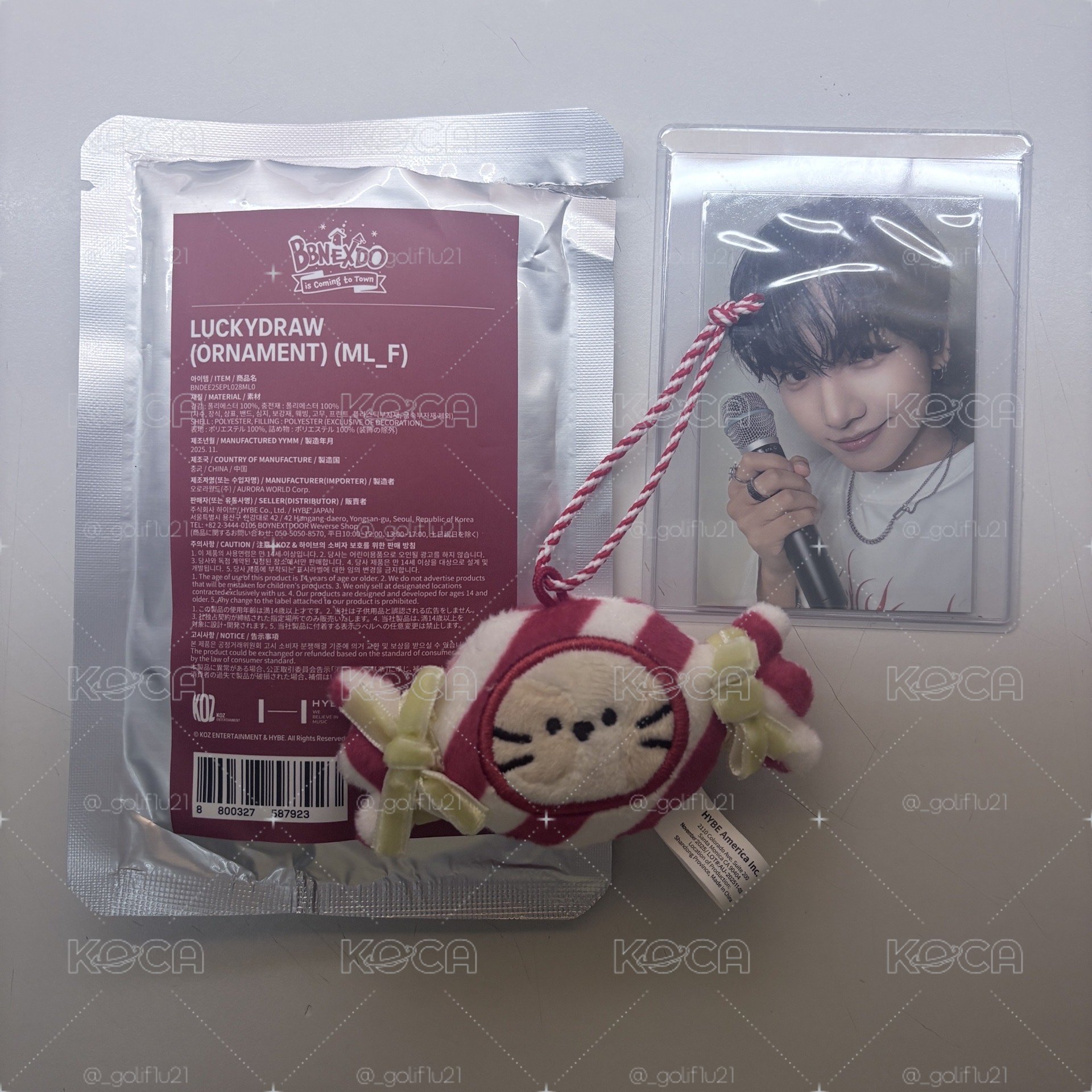 BBNEXDO 聖誕樹 裝飾 吊飾 CATBBI（附宰鉉聖誕小卡）