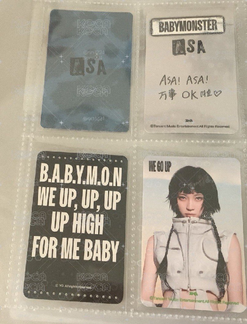 Asa we go up小盤 右下角的紗有損 圖二是卡背