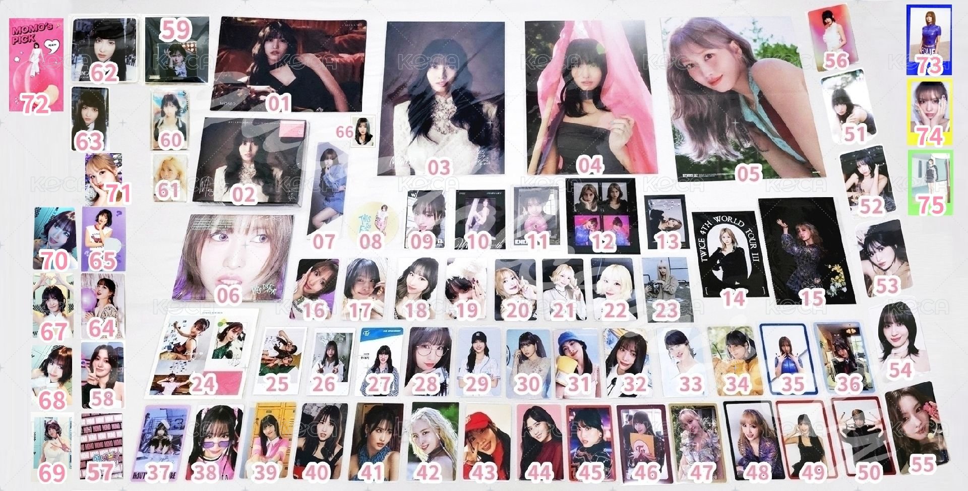 TWICE MOMO 平井桃小卡周邊套組 🩷 編號見圖三 💫