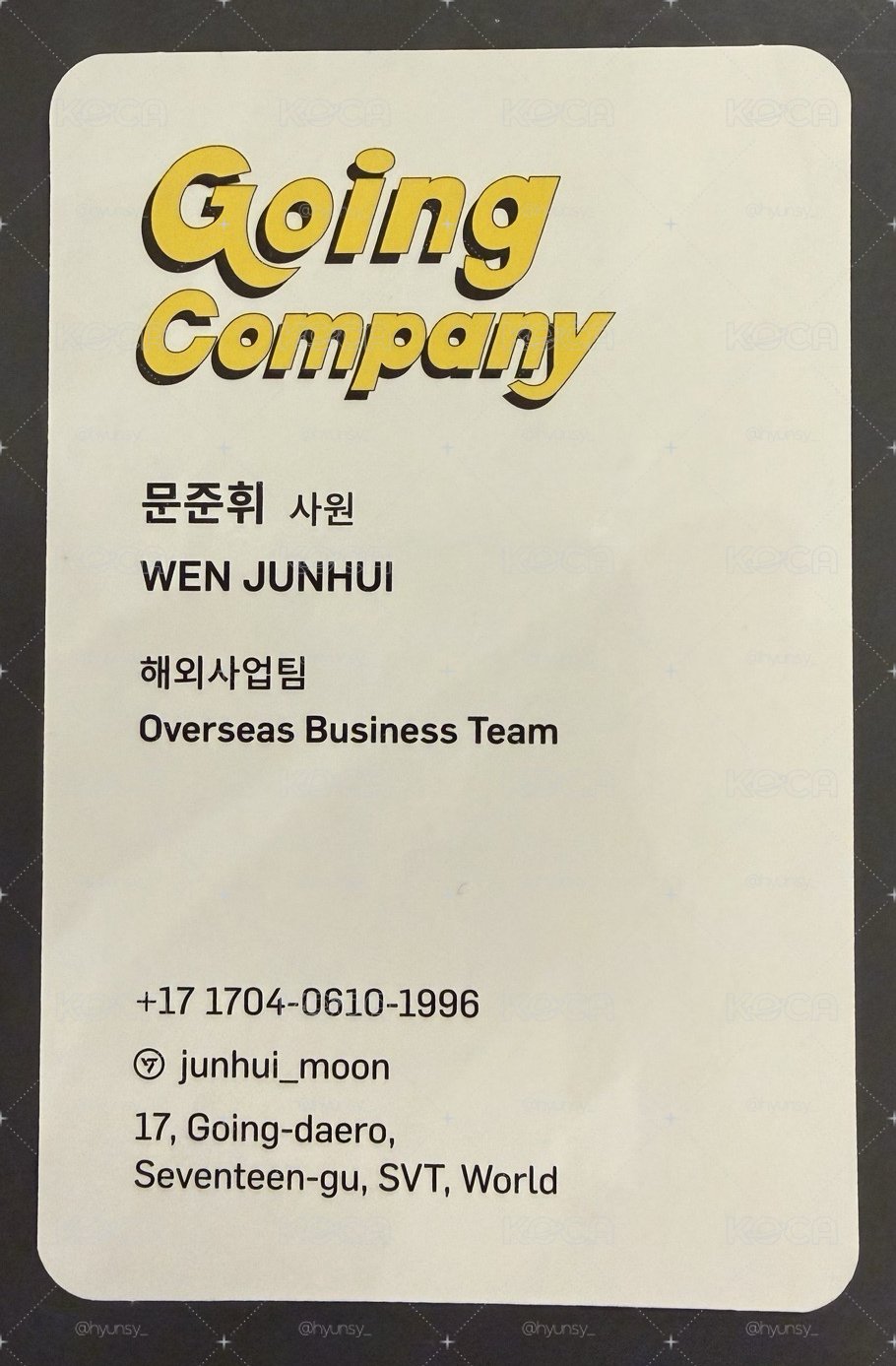 Going Company 名片小卡