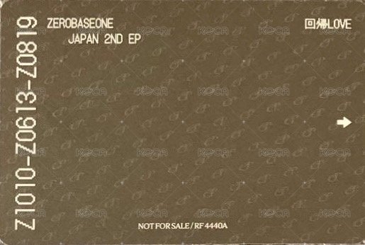 日專回帰LOVE SOLO盤 手寫 票卡  背面
