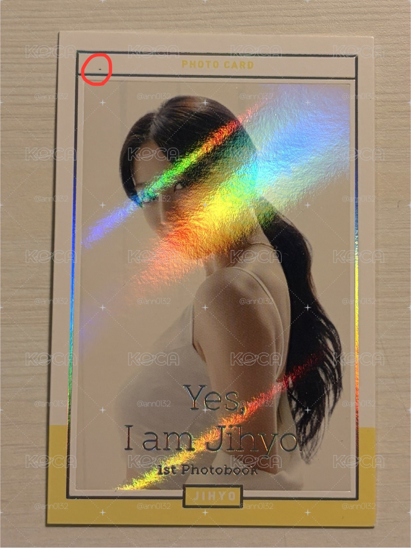 Yes I am jihyo黃版小卡