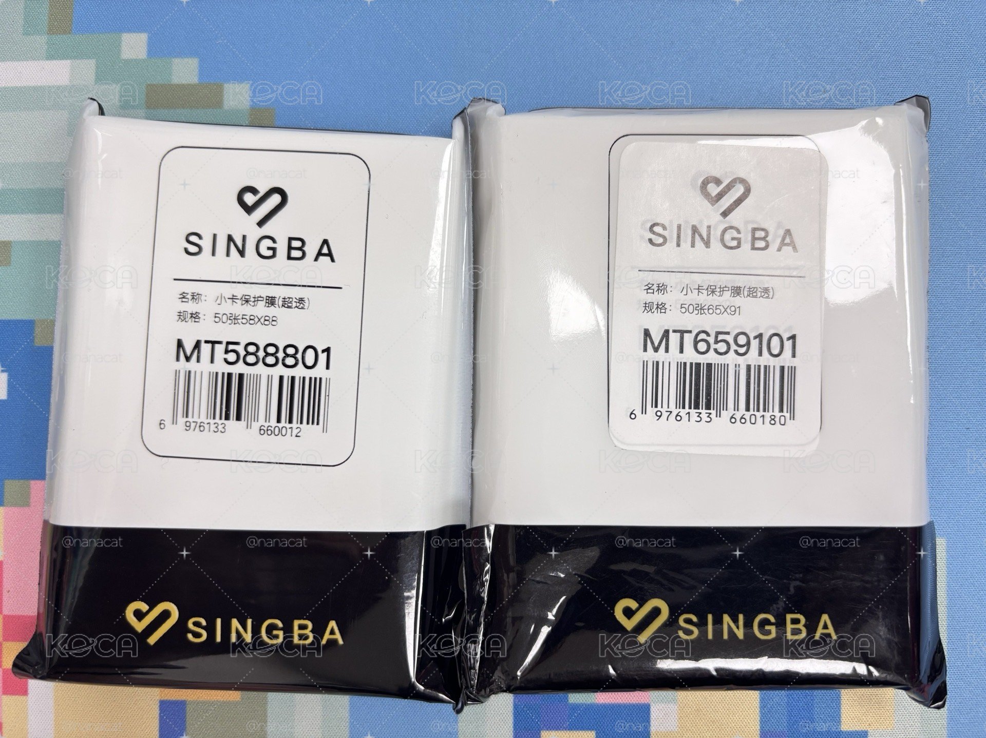 SINGBA卡膜 20絲超透平口 58*88mm/65*91mm