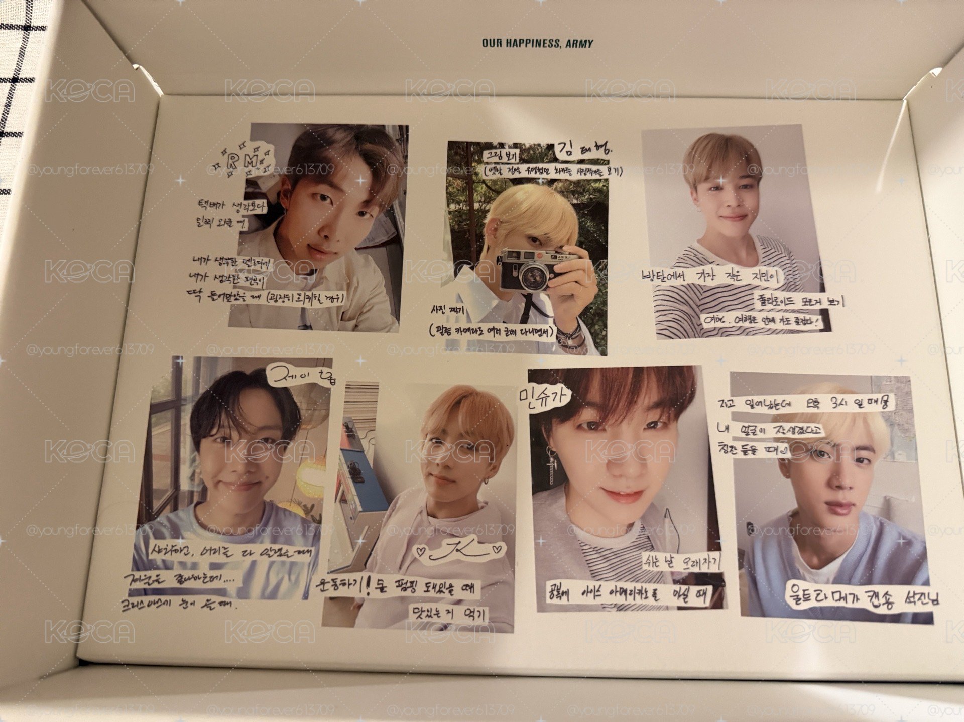 BTS 2019 SG 年曆 隨機寶寶卡其整組售