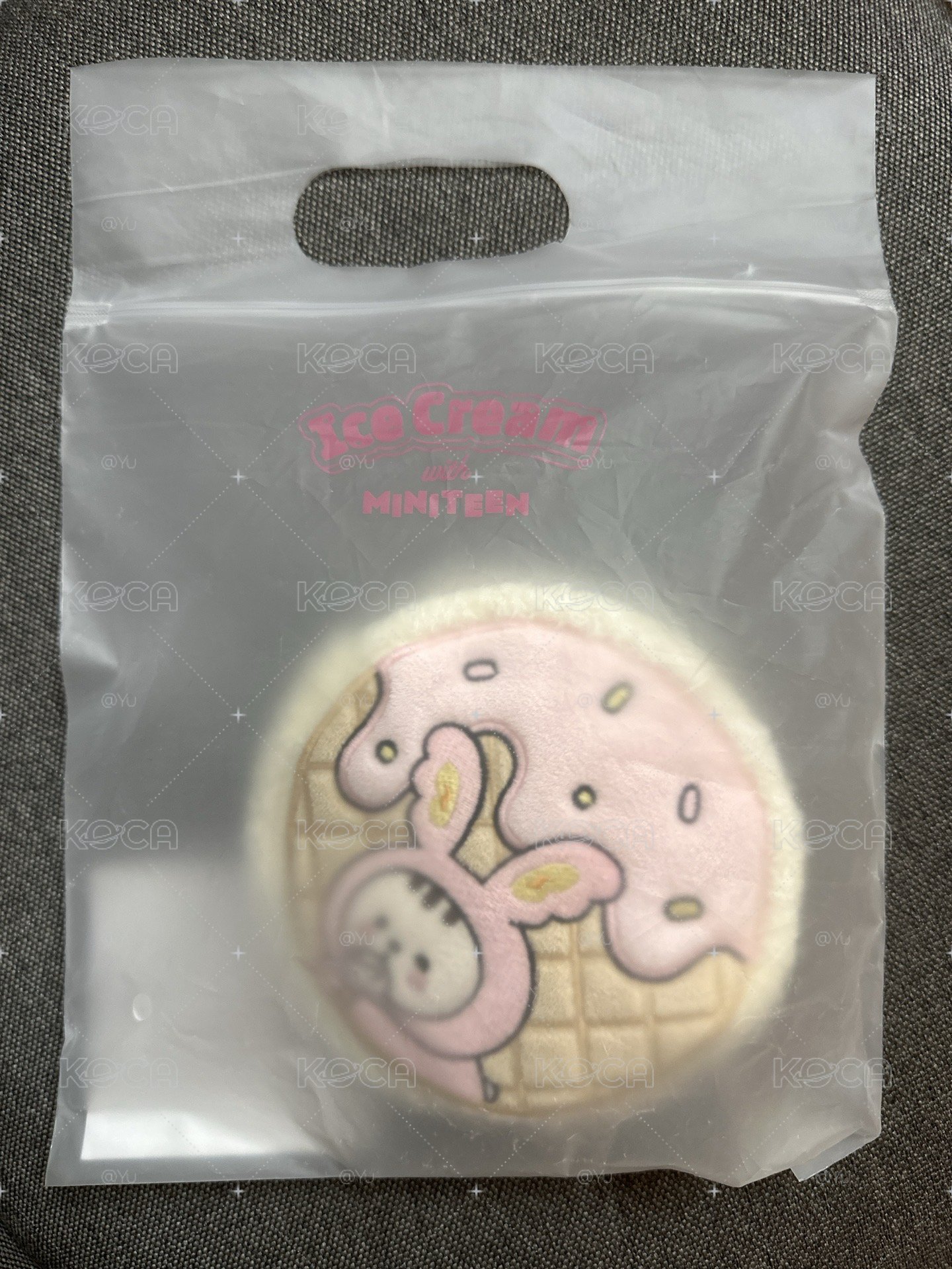 現貨 SEVENTEEN MINITEEN 夏日冰淇淋快閃 中國限定毛絨收納包 淨漢 兔拉米