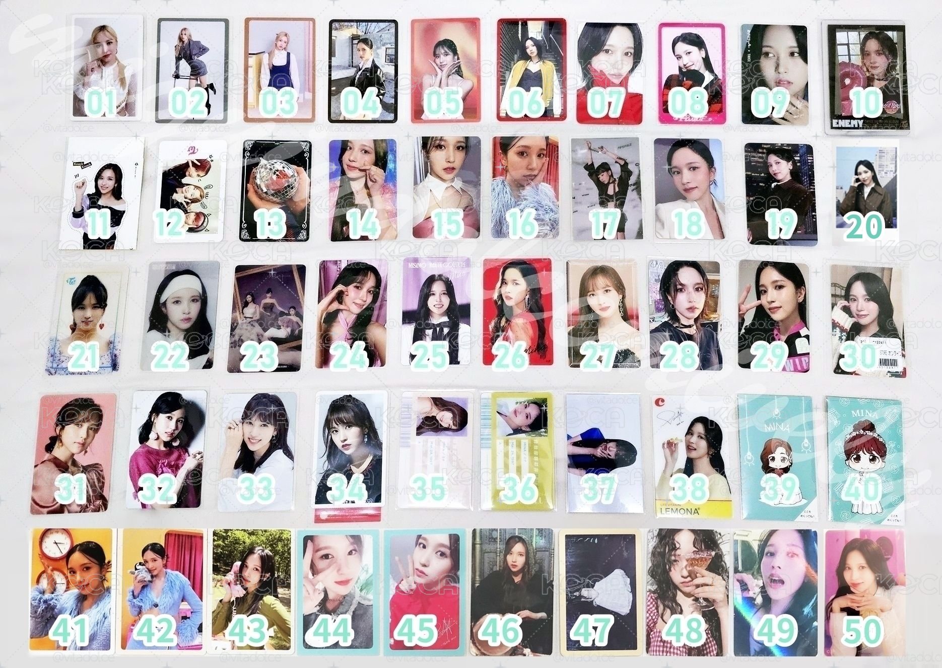 TWICE MINA E區 名井南小卡周邊 🐧 編號見圖三 💫