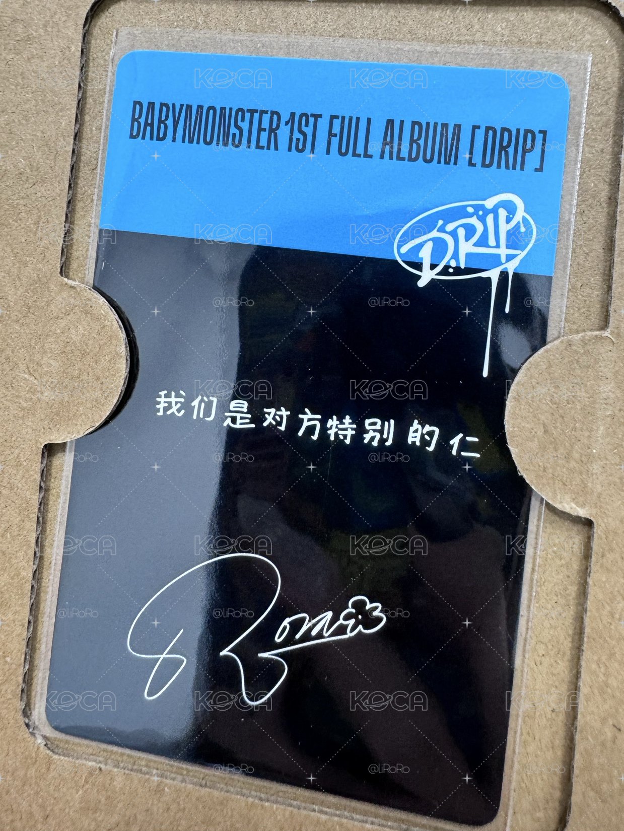 競標 🩵BABYMONSTER RORA 京東1.0簽售特典