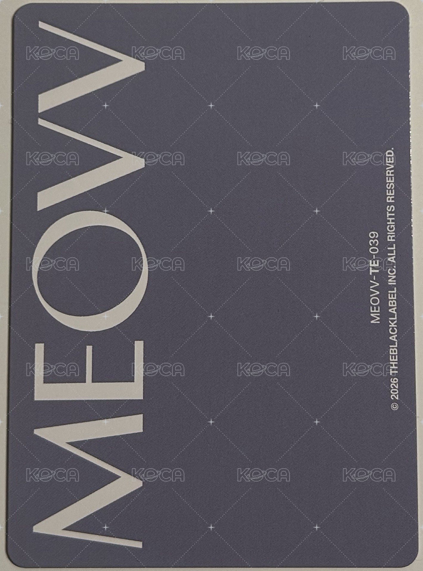 TELECA 收藏卡 MEOVV-TE-039團卡 背面