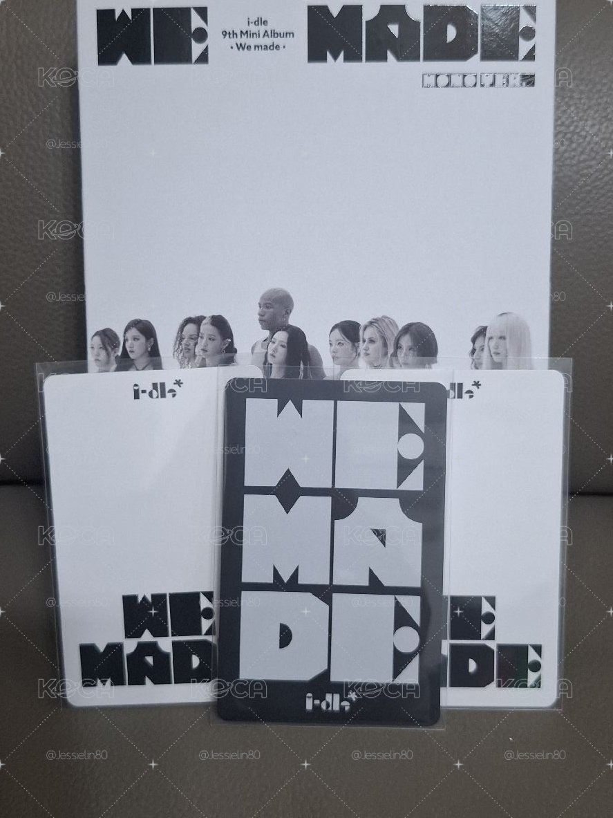 i dle 美網親簽專輯。已拆-無簽名海報。雨琦配置。只有專輯跟專輯2小卡[雨琦+舒華]+美雨琦配置版卡